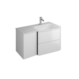 Plan de toilette en pierre de synthèse avec meuble sous-vasque SFUH092 - burgbad