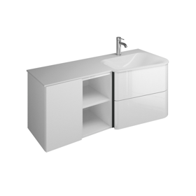 Plan de toilette en pierre de synthèse avec meuble sous-vasque SFUI122 - burgbad